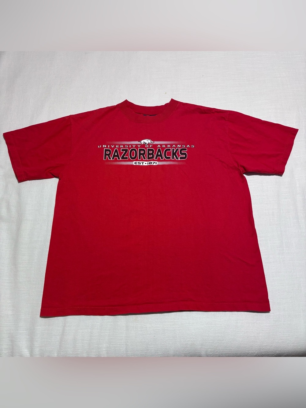 Vintage Cadre University of Arkansas Razorbacks Tee | Red | Size XL